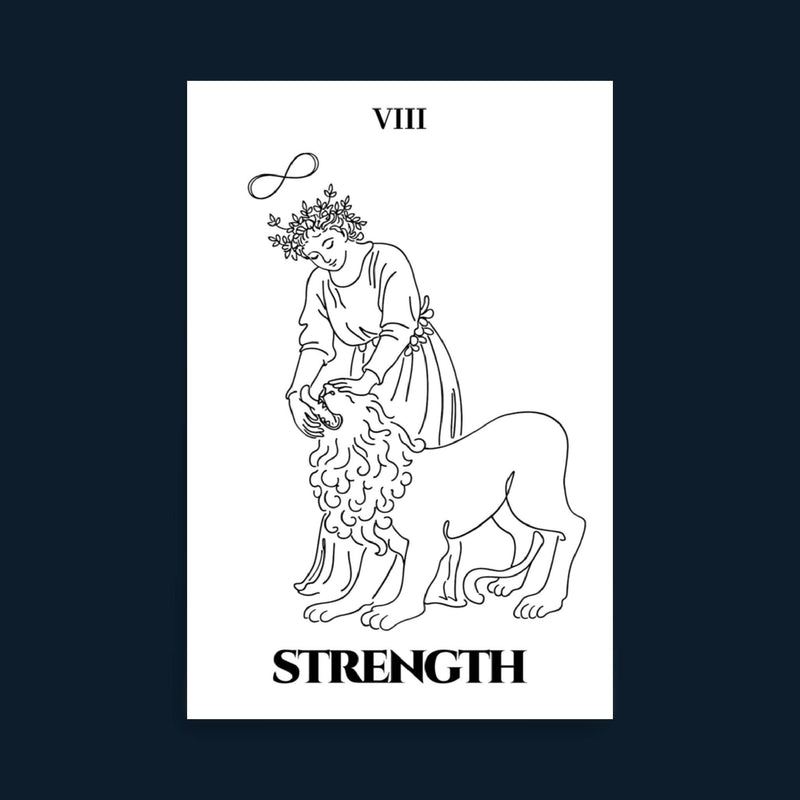 Strength — Inner Power & Discipline | Poster | Major Arcana