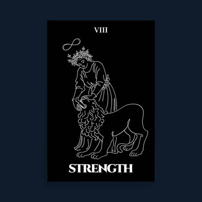 Strength — Inner Power & Discipline | Poster | Major Arcana