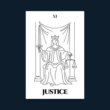 Justice — Balance & Truth | Poster | Major Arcana