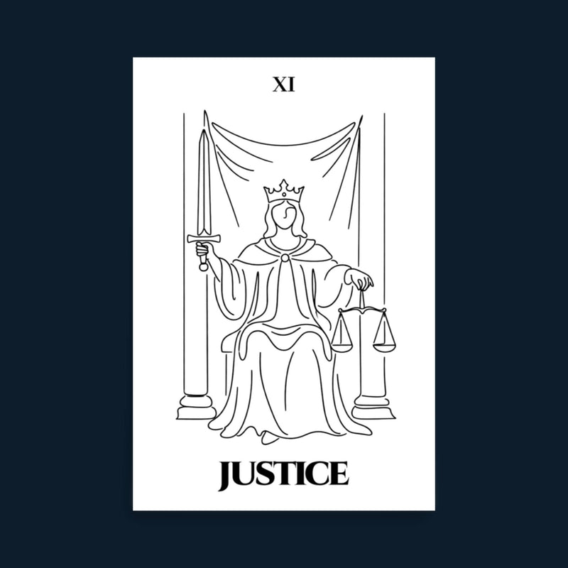 Justice — Balance & Truth | Poster | Major Arcana