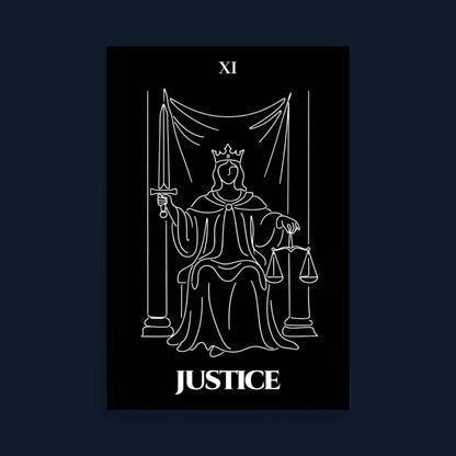 Justice — Balance & Truth | Poster | Major Arcana