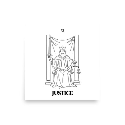 Justice — Balance & Truth | Poster | Major Arcana