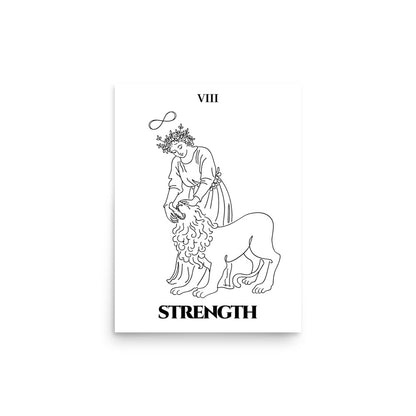Strength — Inner Power & Discipline | Poster | Major Arcana