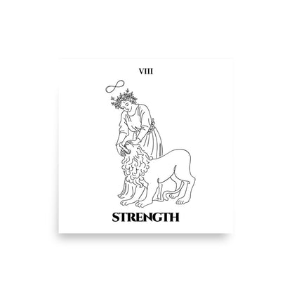 Strength — Inner Power & Discipline | Poster | Major Arcana