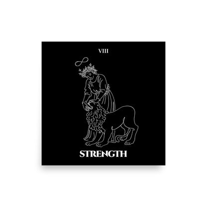 Strength — Inner Power & Discipline | Poster | Major Arcana