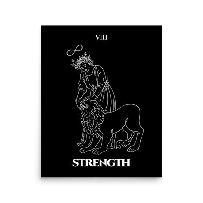 Strength — Inner Power & Discipline | Poster | Major Arcana