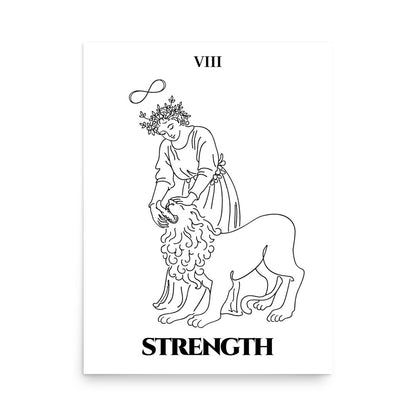 Strength — Inner Power & Discipline | Poster | Major Arcana
