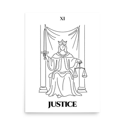 Justice — Balance & Truth | Poster | Major Arcana