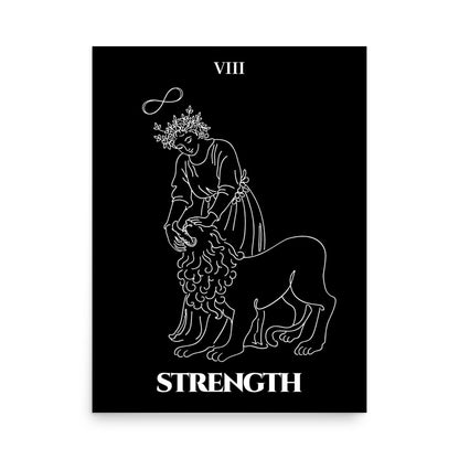 Strength — Inner Power & Discipline | Poster | Major Arcana