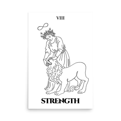 Strength — Inner Power & Discipline | Poster | Major Arcana