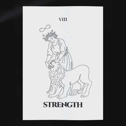 Strength — Inner Power & Discipline | Poster | Major Arcana